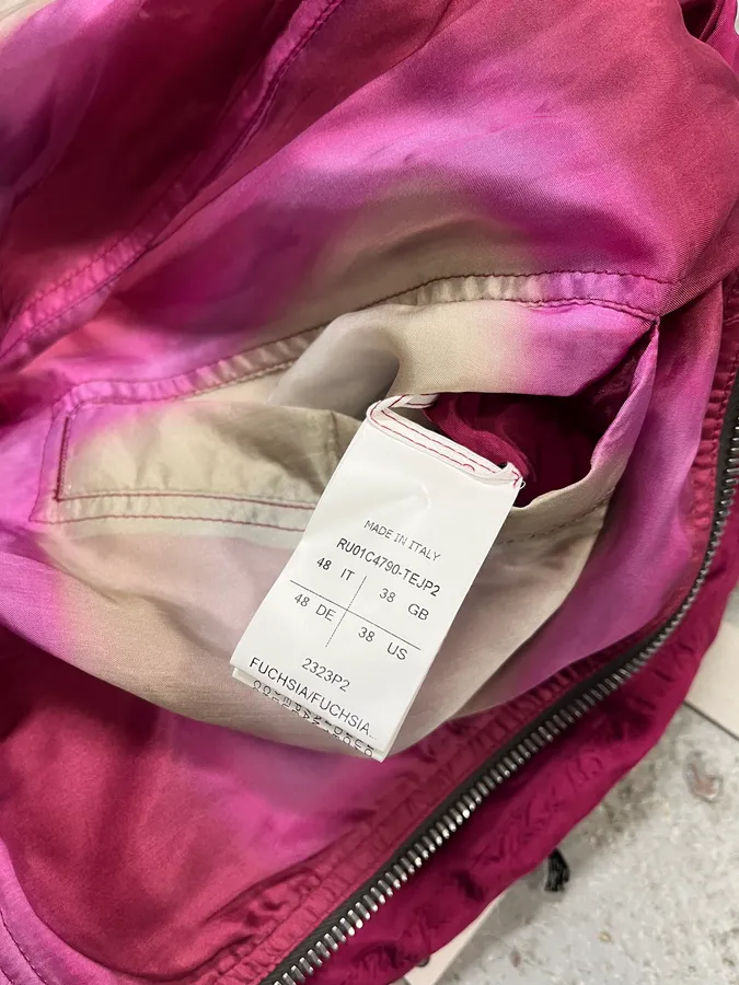 SS2023 Rick Owens Red Reversible Abstract Bomber Jacket - Image 11