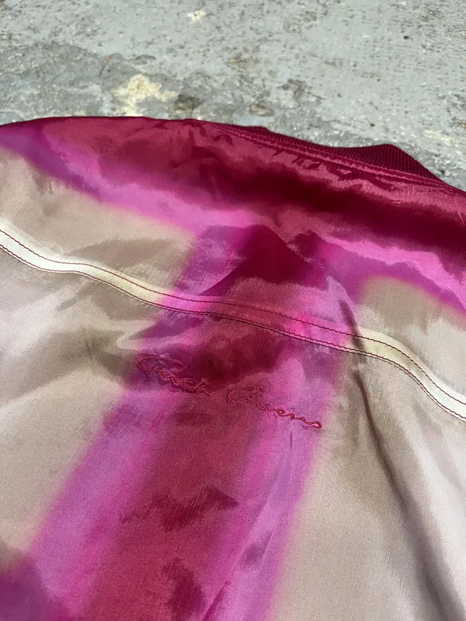 SS2023 Rick Owens Red Reversible Abstract Bomber Jacket - Image 12