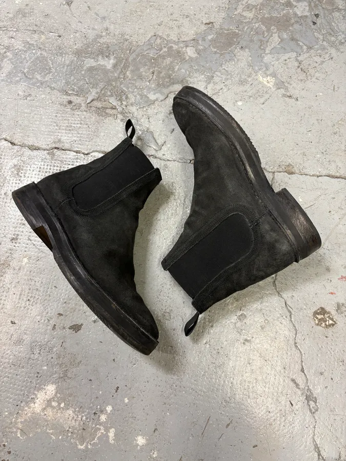 Yeezy Season 6 Black Suede Leather Chelsea Boots - Image 6