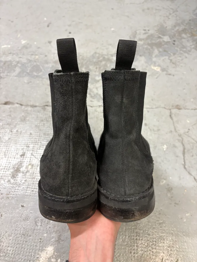 Yeezy Season 6 Black Suede Leather Chelsea Boots - Image 7