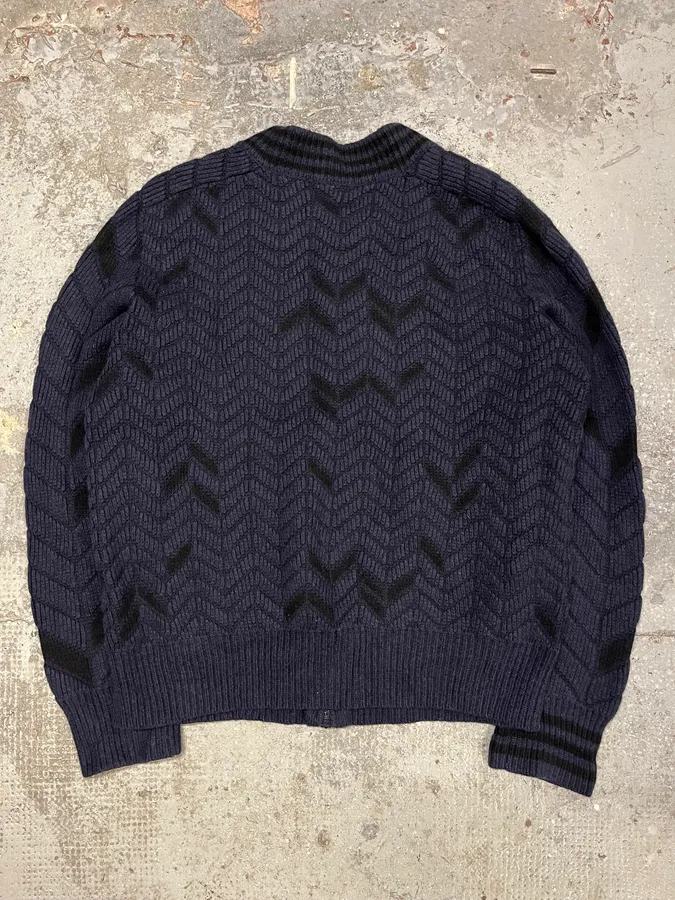 Yohji Yamamoto Y3 Navy Full Zip Cardigan - Image 6